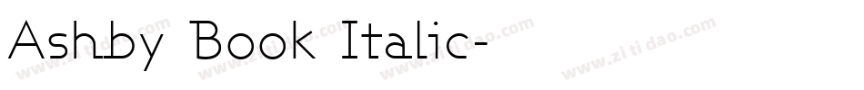 Ashby Book Italic字体转换